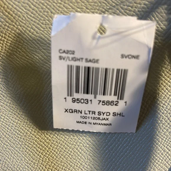 Coach Sydney Satchel Crossbody Lt. Sage Green Silver Logo Bag w/ pink cherry NWT - Picture 11 of 11